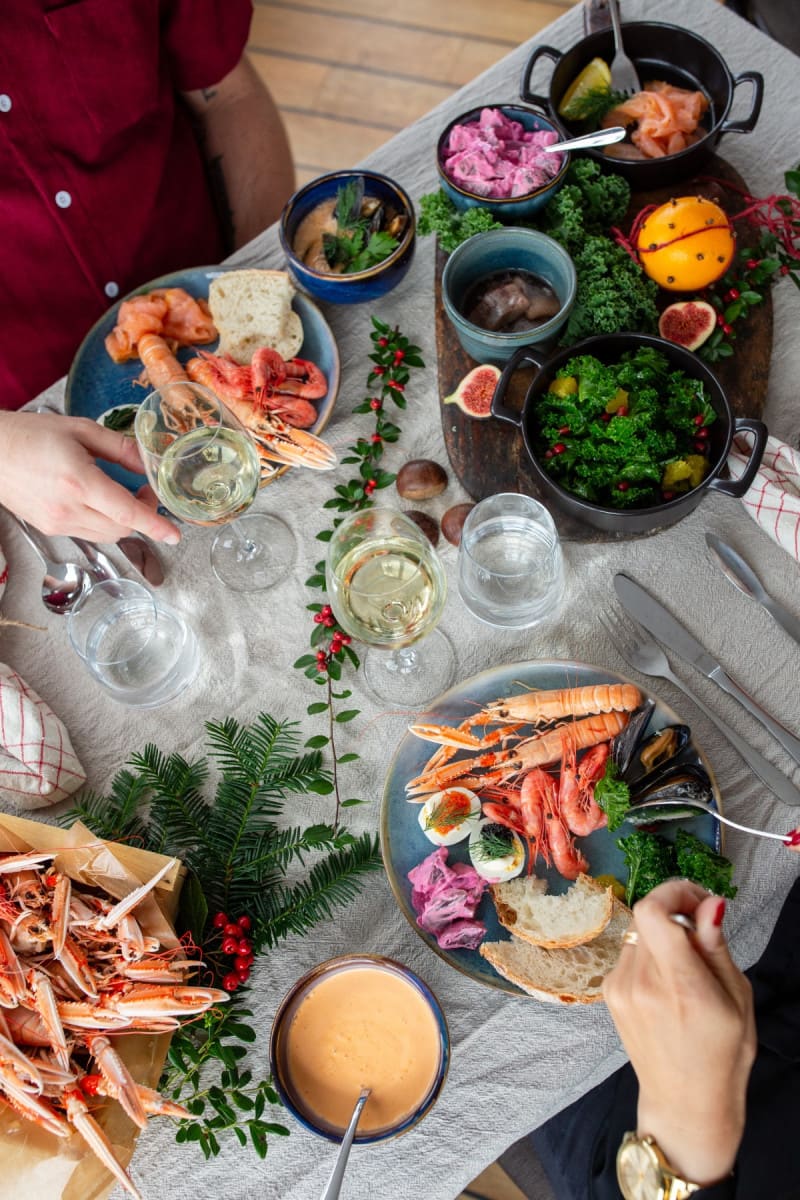 Skaldjursjulbord i Göteborgs Skärgård